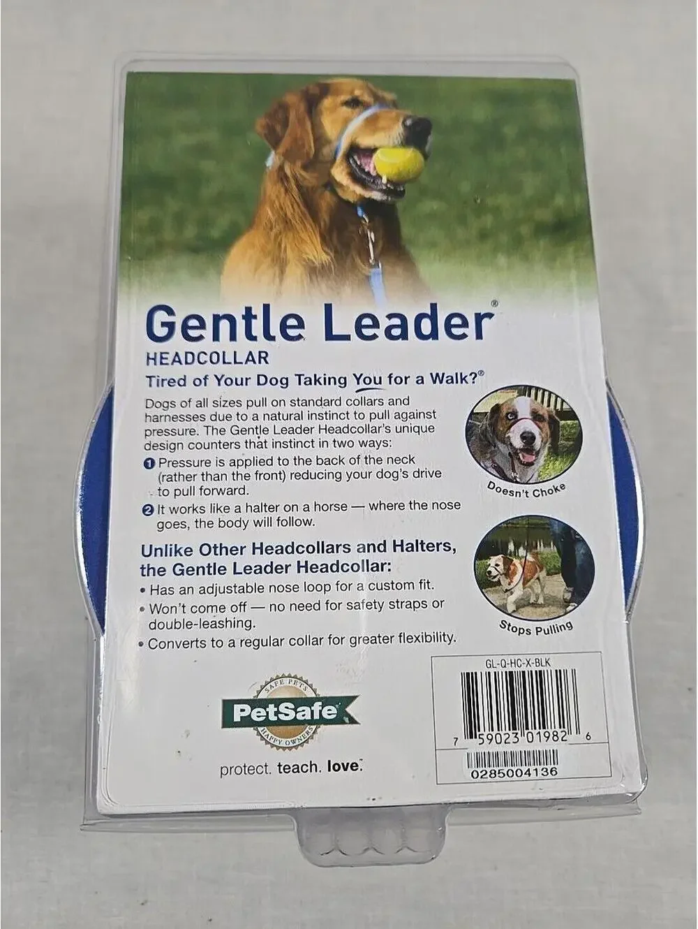 Petsafe Black Gentle Leader Headcollar Size X-Large Over 130 LBS With DVD